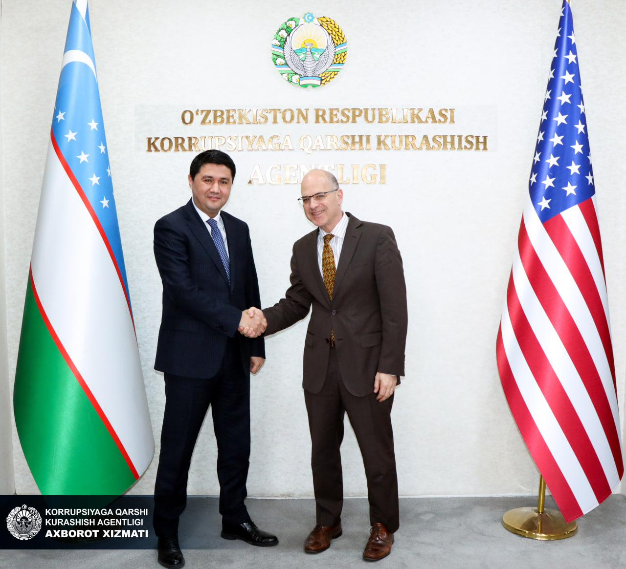 Korrupsiyaga qarshi kurashish agentligi direktori AQSHning O‘zbekistondagi elchisini qabul qildi