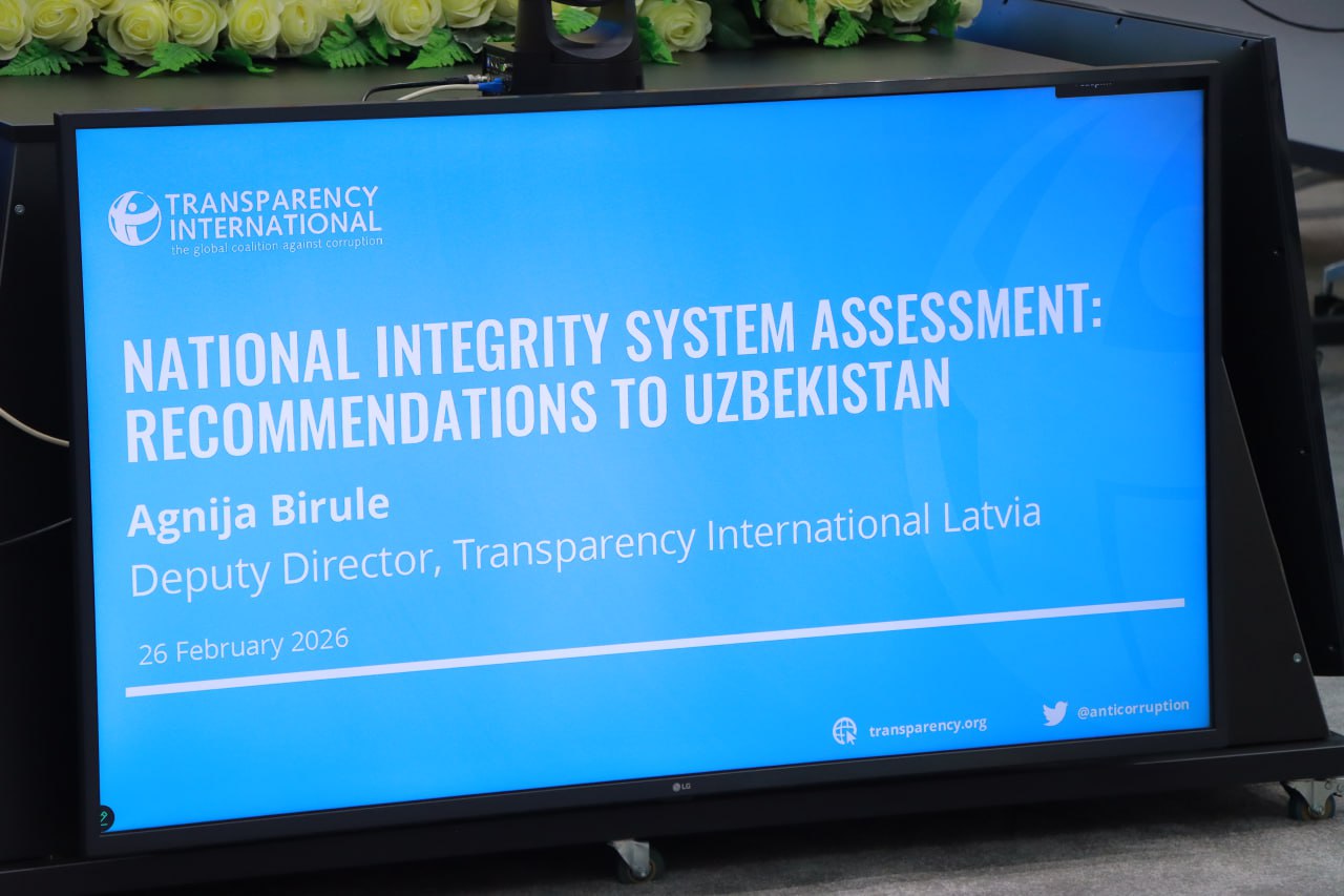 Transparency International vakillari Milliy halollik tizimi (NISA) metodologiyasi bo‘yicha tajriba va tavsiyalari bilan o‘rtoqlashdi